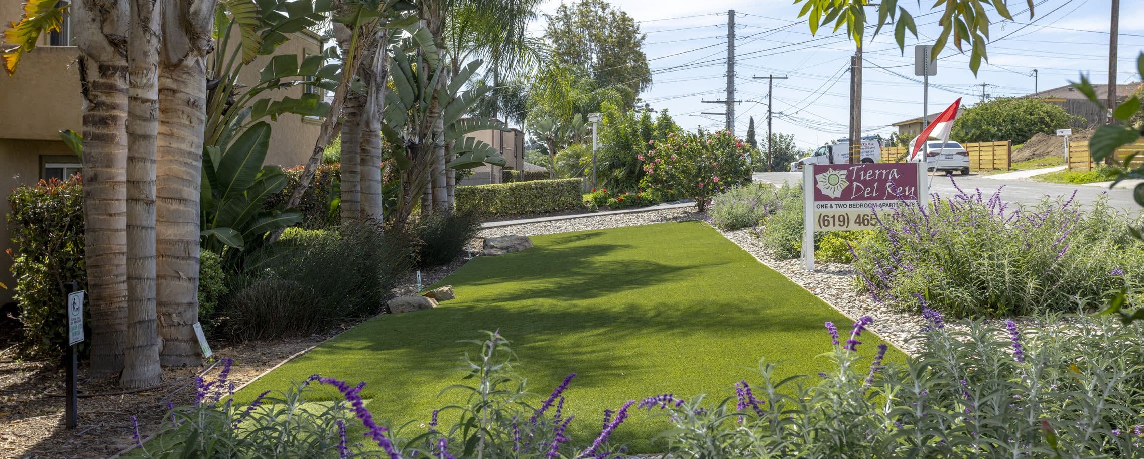 Landscaped entrance